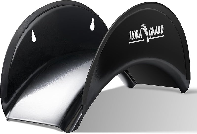 FLORA GUARD Garden Hose Reels, Hose Holder Wall Mount - Heavy Duty Metal Hose Hanger Holds Up to 125Ft, Garden Water Hose Holder for Outside Yard, Anti-Rust Anti-Slip (2pcs Black) - Image 3